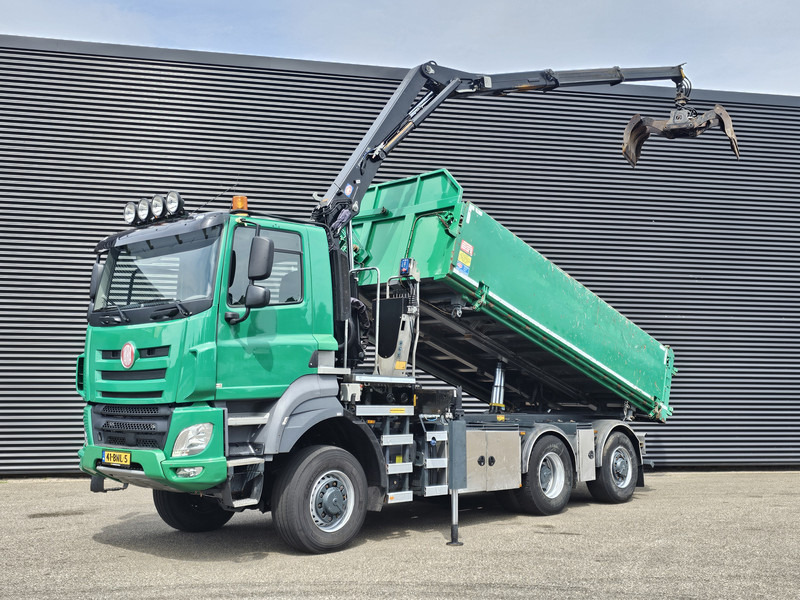 DAF TATRA T158/II 6X6 / HMF Z CRANE + 2 SIDE TIPPER - Savivartis sunkvežimis, Sunkvežimis su kranu: foto 1 DAF TATRA T158/II 6X6 / HMF Z CRANE + 2 SIDE TIPPER - Savivartis sunkvežimis, Sunkvežimis su kranu: foto 1