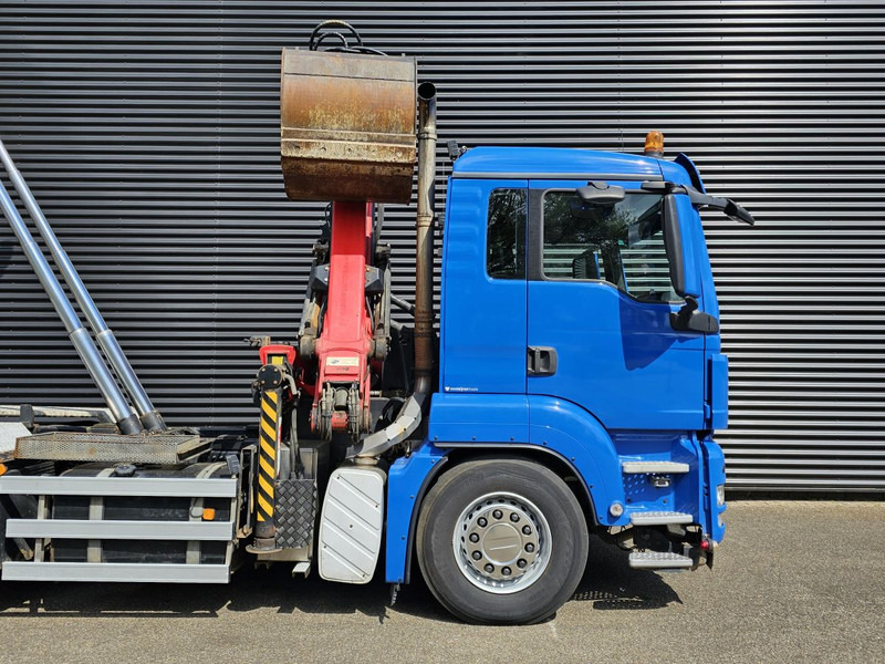 Sunkvežimis - kabelių sistema, Sunkvežimis su kranu MAN TGS 35.400 8x4-4 / PALFINGER Z CRANE + CONTAINER SYSTEM: foto 15