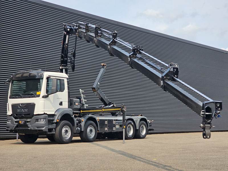 MAN TGS 35.470 8X4 BB / HIAB CRANE + HOOKLIFT - Hook-lift sunkvežimis, Sunkvežimis su kranu: foto 3 MAN TGS 35.470 8X4 BB / HIAB CRANE + HOOKLIFT - Hook-lift sunkvežimis, Sunkvežimis su kranu: foto 3