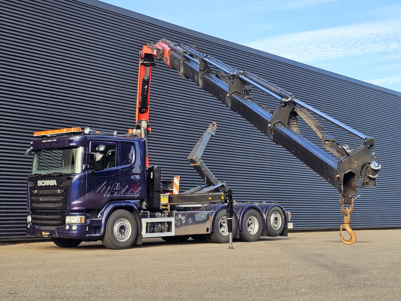 Scania G490 8x4*4 / PALFINGER CRANE + HOOKLIFT - Hook-lift sunkvežimis, Sunkvežimis su kranu: foto 3 Scania G490 8x4*4 / PALFINGER CRANE + HOOKLIFT - Hook-lift sunkvežimis, Sunkvežimis su kranu: foto 3