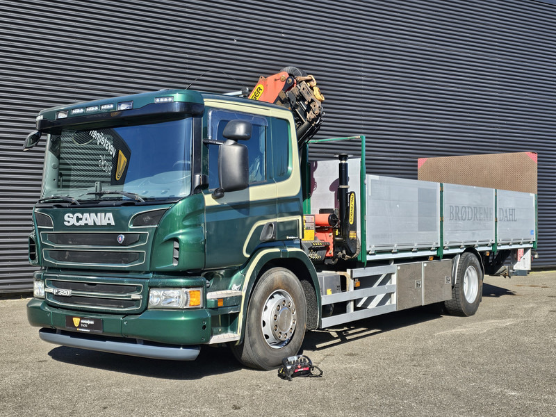 Platforminis/ Bortinis sunkvežimis, Sunkvežimis su kranu Scania P320 4x2 / PALFINGER 14 t/m - 14.6 mtr.: foto 6
