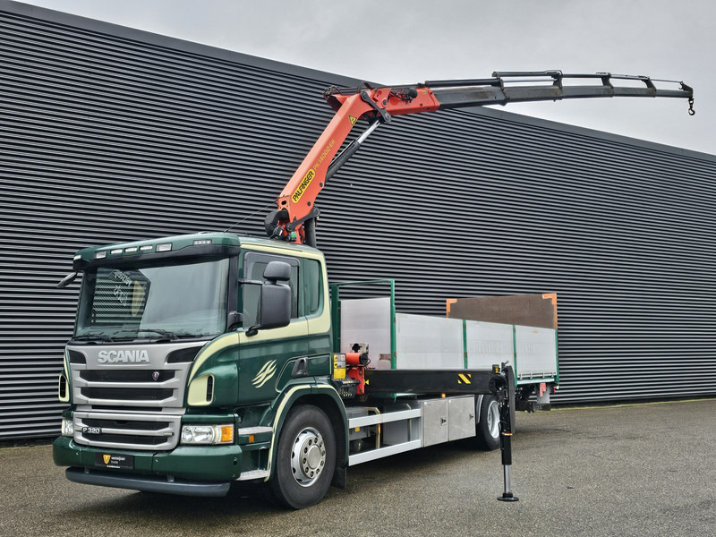 Scania P320 / 4x2 / PALFINGER PK14002 / CRANE/KRAN - Platforminis/ Bortinis sunkvežimis, Sunkvežimis su kranu: foto 1 Scania P320 / 4x2 / PALFINGER PK14002 / CRANE/KRAN - Platforminis/ Bortinis sunkvežimis, Sunkvežimis su kranu: foto 1