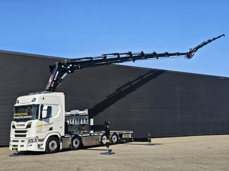 Scania R590 V8 / 8X2 / HIAB 1188 + JIB + WINCH - Platforminis/ Bortinis sunkvežimis, Sunkvežimis su kranu: foto 1 Scania R590 V8 / 8X2 / HIAB 1188 + JIB + WINCH - Platforminis/ Bortinis sunkvežimis, Sunkvežimis su kranu: foto 1