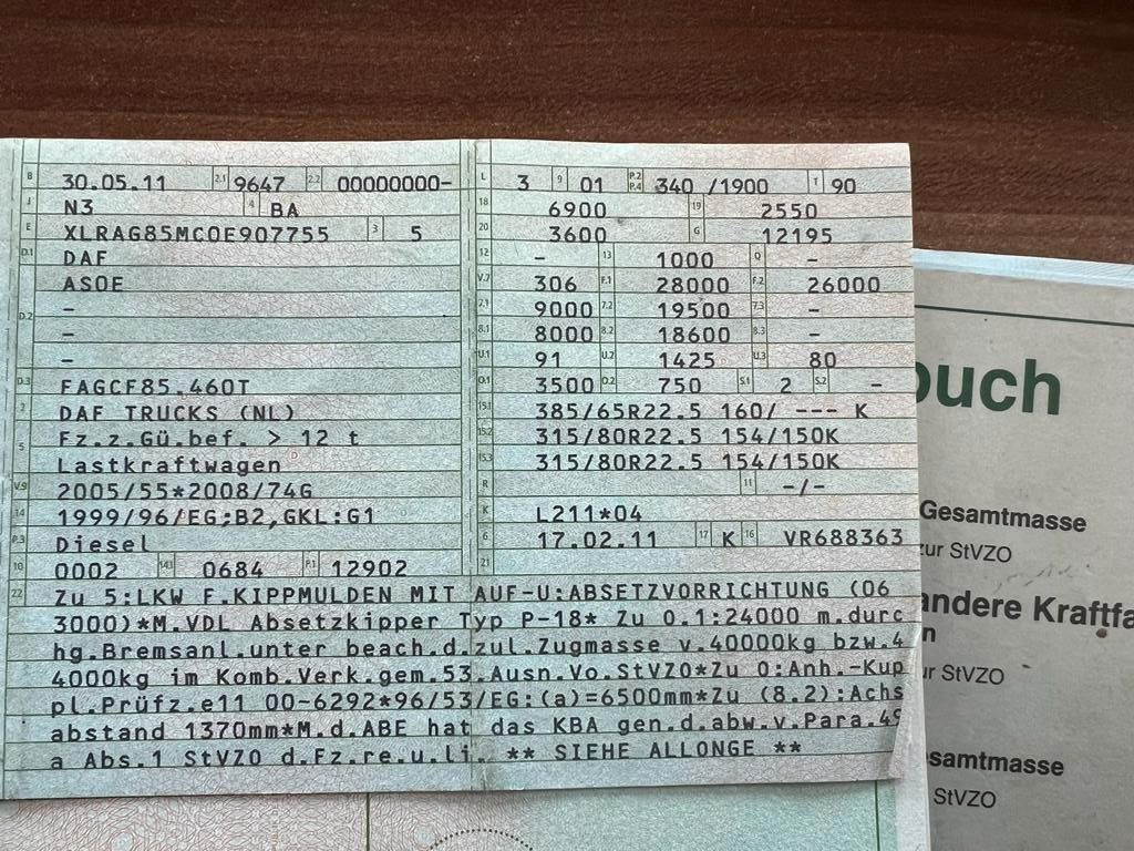 DAF CF 85.460 6X2 VDL Absetzer Top Zustand Retarder DAF CF 85.460 6X2 VDL Absetzer Top Zustand Retarder - Nuožulnaus pakėlimo ant platformos sunkvežimis: foto 3 DAF CF 85.460 6X2 VDL Absetzer Top Zustand Retarder DAF CF 85.460 6X2 VDL Absetzer Top Zustand Retarder - Nuožulnaus pakėlimo ant platformos sunkvežimis: foto 3