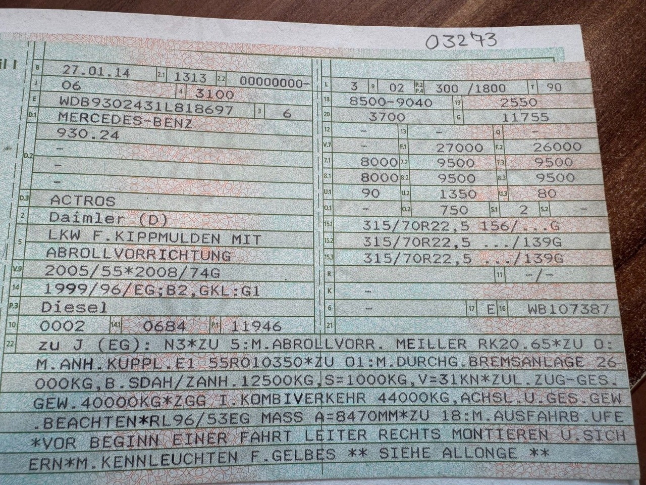 Mercedes-Benz 2641 6X4 Retarder Meiller mit Funk Top Zust - Hook-lift sunkvežimis: foto 2 Mercedes-Benz 2641 6X4 Retarder Meiller mit Funk Top Zust - Hook-lift sunkvežimis: foto 2