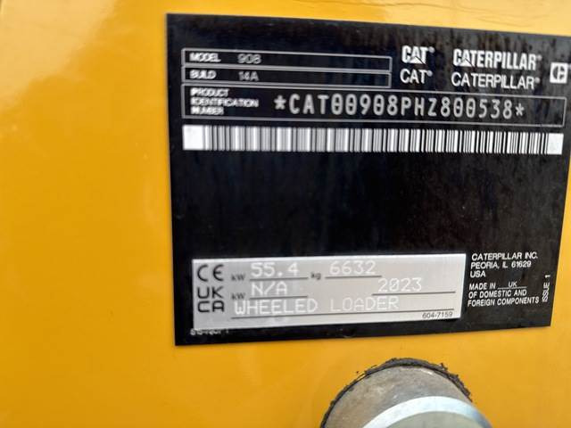 Ratinis krautuvas CAT 908: foto 6