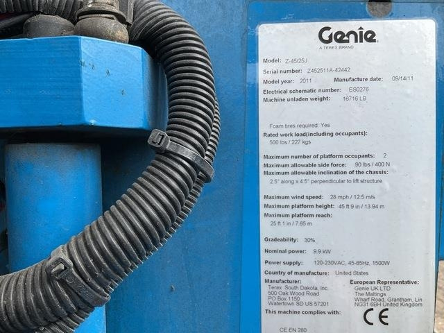 Genie Z45/25J - Alkūninis keltuvas: foto 5 Genie Z45/25J - Alkūninis keltuvas: foto 5