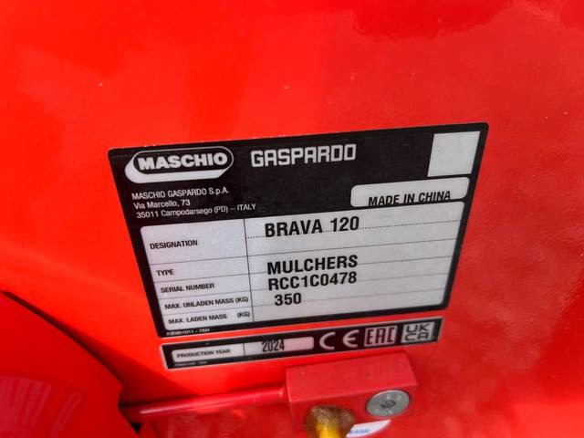 Maschio Gaspardo Brava 120 3P Fix - Žolės smulkintuvas: foto 5 Maschio Gaspardo Brava 120 3P Fix - Žolės smulkintuvas: foto 5