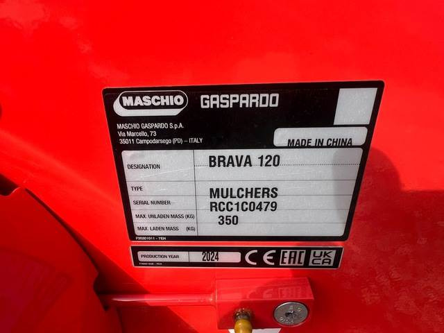 Maschio Gaspardo Brava 120 3P Fix - Žolės smulkintuvas: foto 5 Maschio Gaspardo Brava 120 3P Fix - Žolės smulkintuvas: foto 5