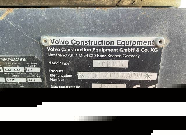 Volvo EC160 CL - Vikšrinis ekskavatorius: foto 5 Volvo EC160 CL - Vikšrinis ekskavatorius: foto 5