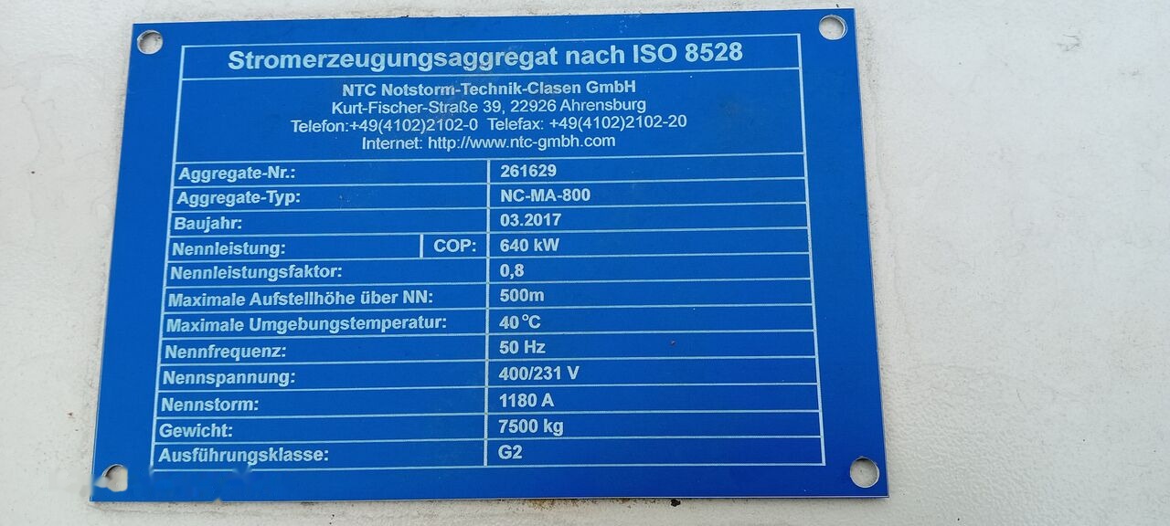 MAN Agregat Prądotwórczy Generator Stamford MAN DIESEL 640 kw 800 - Elektrinis generatorius: foto 4 MAN Agregat Prądotwórczy Generator Stamford MAN DIESEL 640 kw 800 - Elektrinis generatorius: foto 4