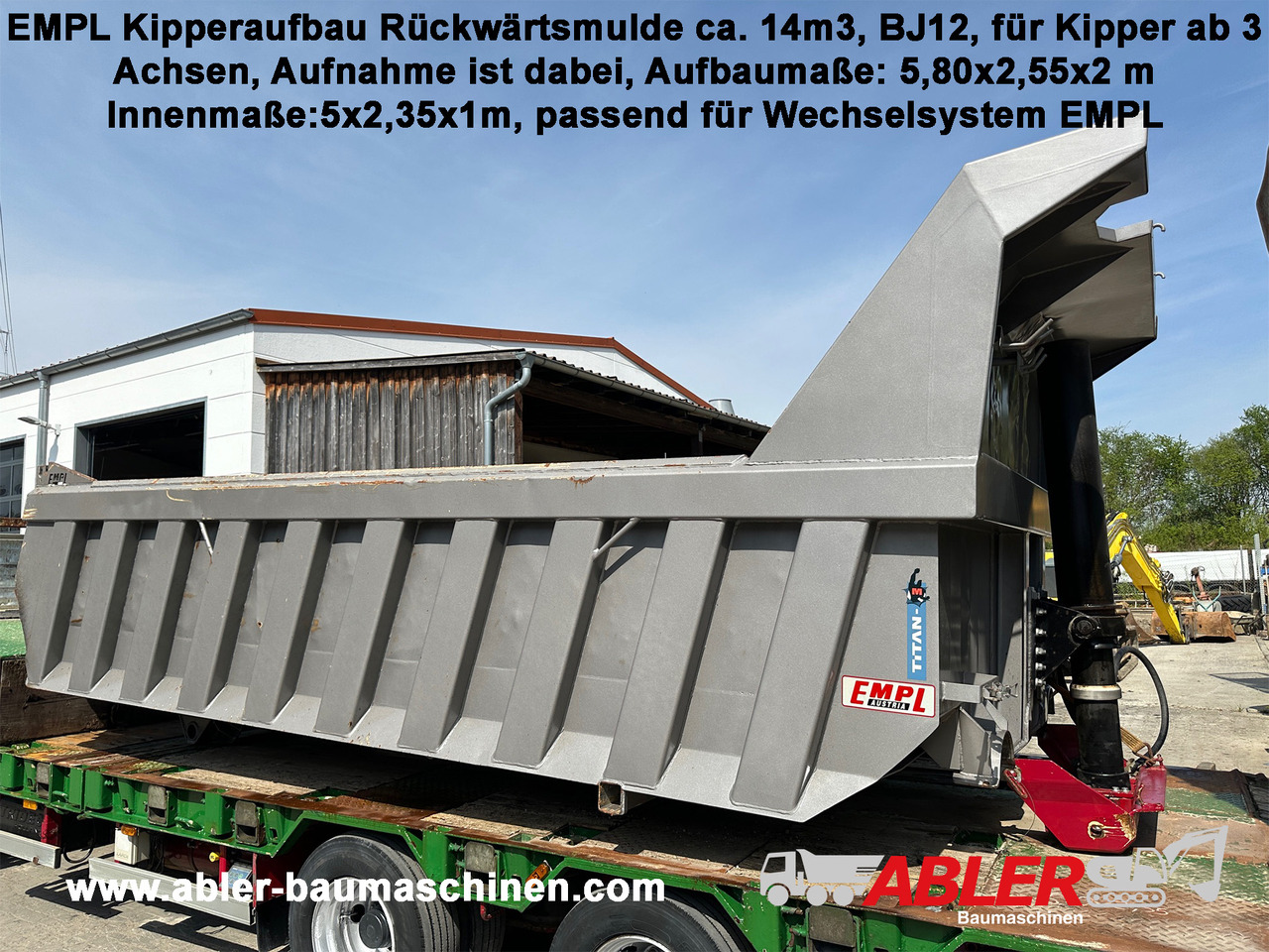 Empl Kipperaufbau für Wechselsystem ca. 14 m3 - Savivartis kėbulas: foto 1 Empl Kipperaufbau für Wechselsystem ca. 14 m3 - Savivartis kėbulas: foto 1