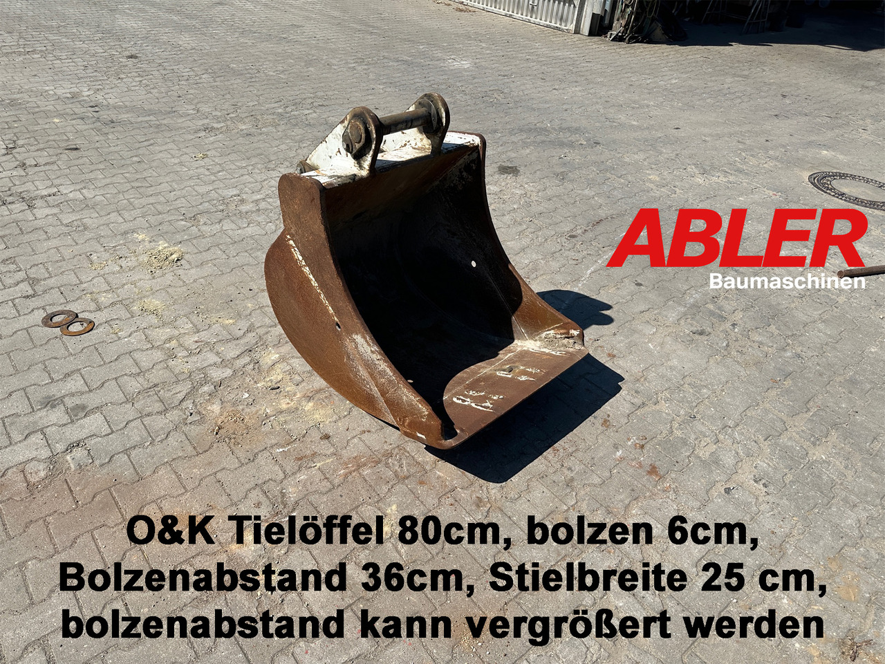 Tieflöffel 80cm O & K - Ekskavatoriaus kaušas - Statybinė technika: foto 1 Tieflöffel 80cm O & K - Ekskavatoriaus kaušas - Statybinė technika: foto 1