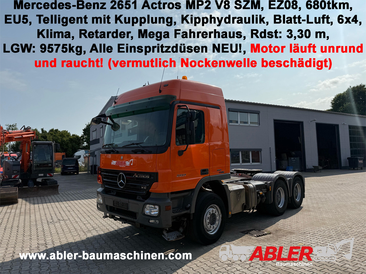 Mercedes-Benz 2651 Actros MP2 V8 SZM Telligent Retarder - Vilkikas: foto 1 Mercedes-Benz 2651 Actros MP2 V8 SZM Telligent Retarder - Vilkikas: foto 1