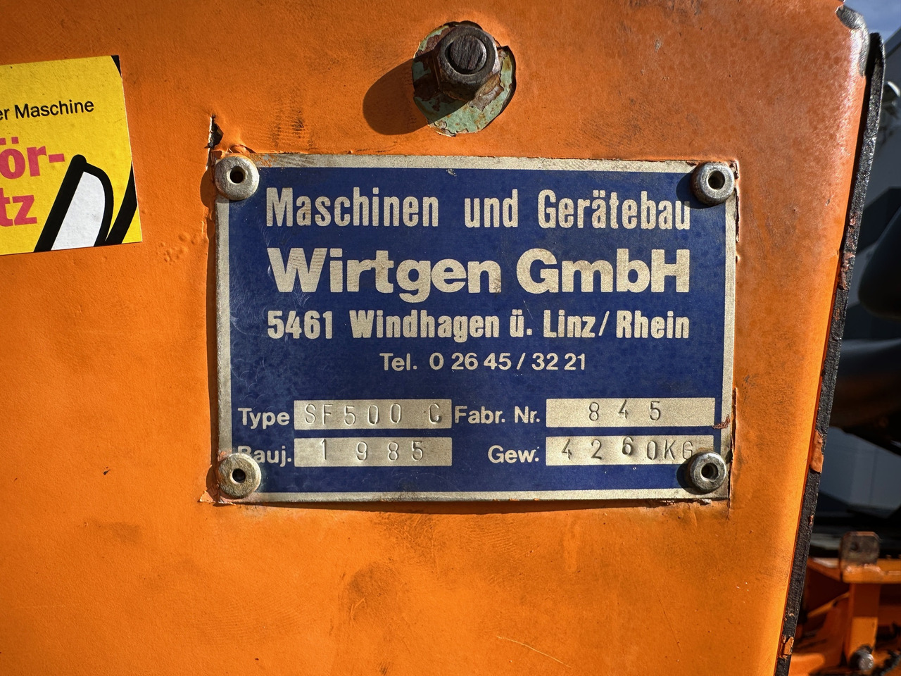 Asfalto freza Wirtgen SF500C Asphaltfräse: foto 13