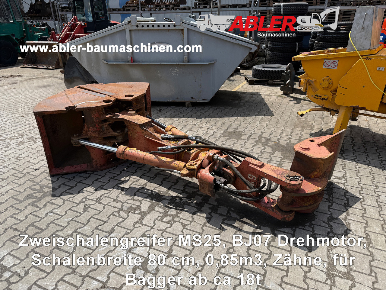 Zweischalengreifer MS25 0,85 m3 - Greiferini kausa: foto 1 Zweischalengreifer MS25 0,85 m3 - Greiferini kausa: foto 1