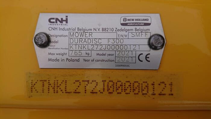 New Holland DuraDisc F 300 - Šienapjovė: foto 5 New Holland DuraDisc F 300 - Šienapjovė: foto 5