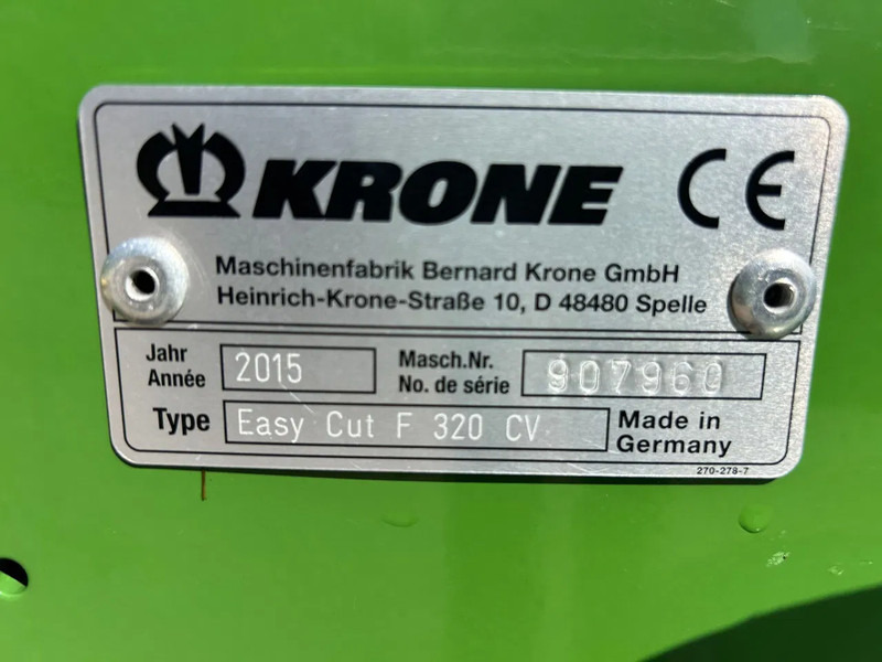 Krone Easycut 9140 CV triple maaier - Šienapjovė: foto 3 Krone Easycut 9140 CV triple maaier - Šienapjovė: foto 3