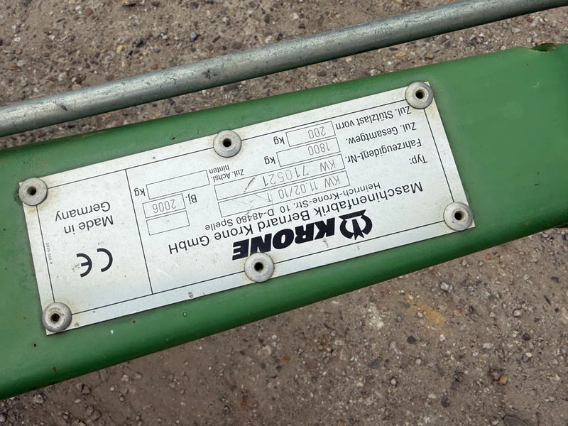 Krone KWT 11.02 / 10 Trein model - Šieno grėblys/ Vartytuvas: foto 2 Krone KWT 11.02 / 10 Trein model - Šieno grėblys/ Vartytuvas: foto 2