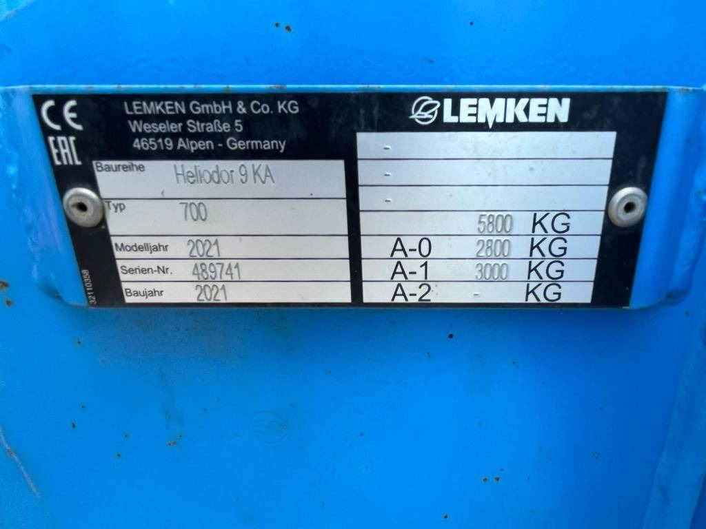 Diskiniai skutikai Lemken Heliodor 9/700 KA: foto 8