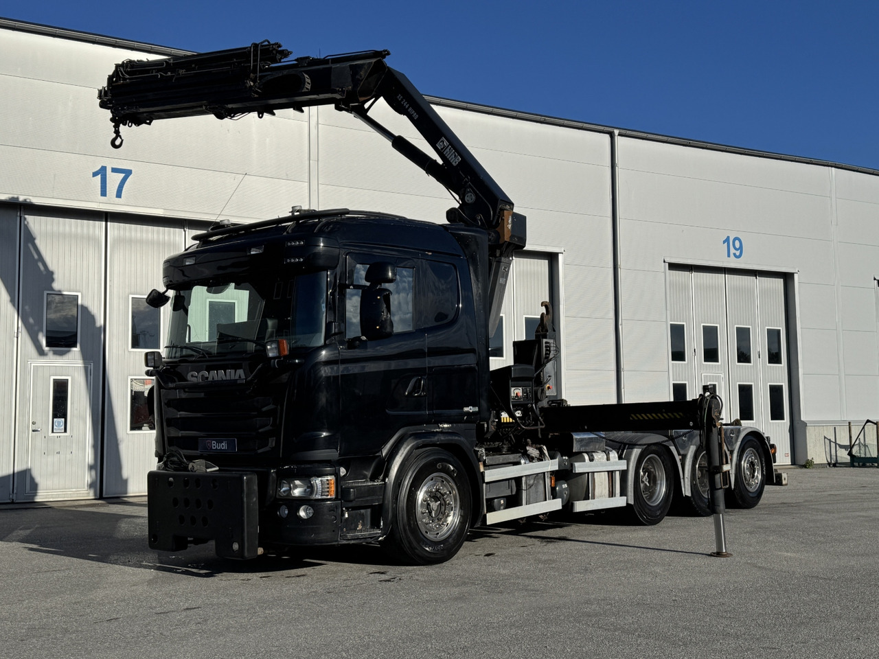 Kranväxlare Scania G450 LB 8X4*4 HNB -2015 | HIAB Plogförberedd - Hook-lift sunkvežimis, Sunkvežimis su kranu: foto 1 Kranväxlare Scania G450 LB 8X4*4 HNB -2015 | HIAB Plogförberedd - Hook-lift sunkvežimis, Sunkvežimis su kranu: foto 1