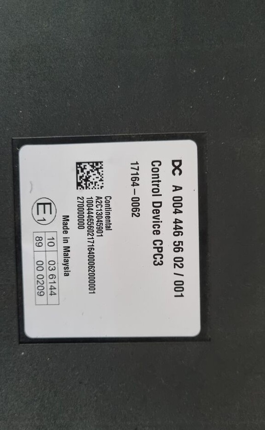 Continental ELECTRONIC CPC 3 A 0044465602 Mercedes-Benz ACTROS MP4 EURO 6 - Valdymo blokas - Sunkvežimis: foto 1 Continental ELECTRONIC CPC 3 A 0044465602 Mercedes-Benz ACTROS MP4 EURO 6 - Valdymo blokas - Sunkvežimis: foto 1