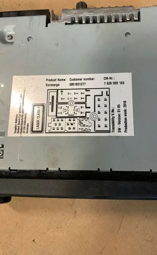 Radio Iveco Eurocargo 5801831277 - Prietaisų skydas - Sunkvežimis: foto 3 Radio Iveco Eurocargo 5801831277 - Prietaisų skydas - Sunkvežimis: foto 3