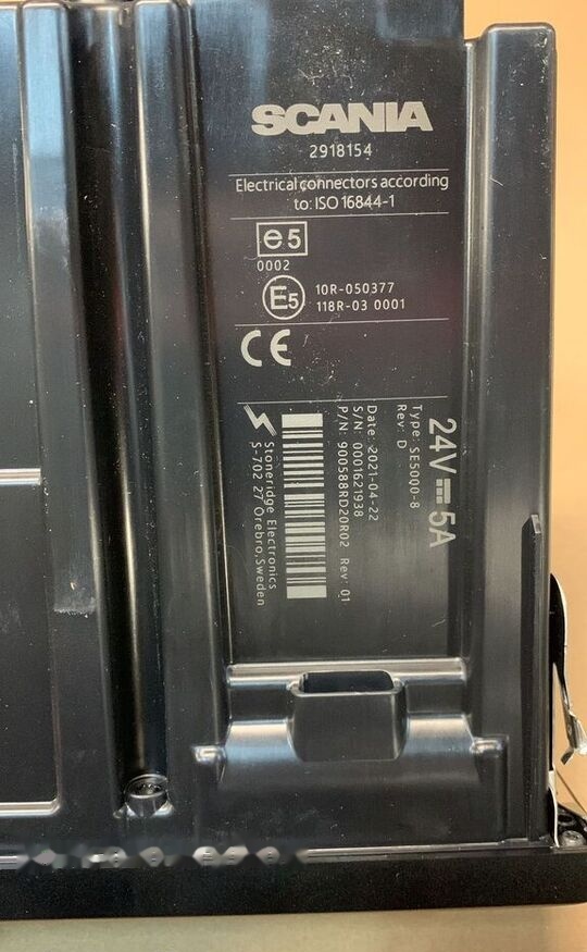 Scania NOWY 24V 5A 2918154 TYPE: SE5000-8 2918154 Scania truck - Tachografas - Sunkvežimis: foto 2 Scania NOWY 24V 5A 2918154 TYPE: SE5000-8 2918154 Scania truck - Tachografas - Sunkvežimis: foto 2