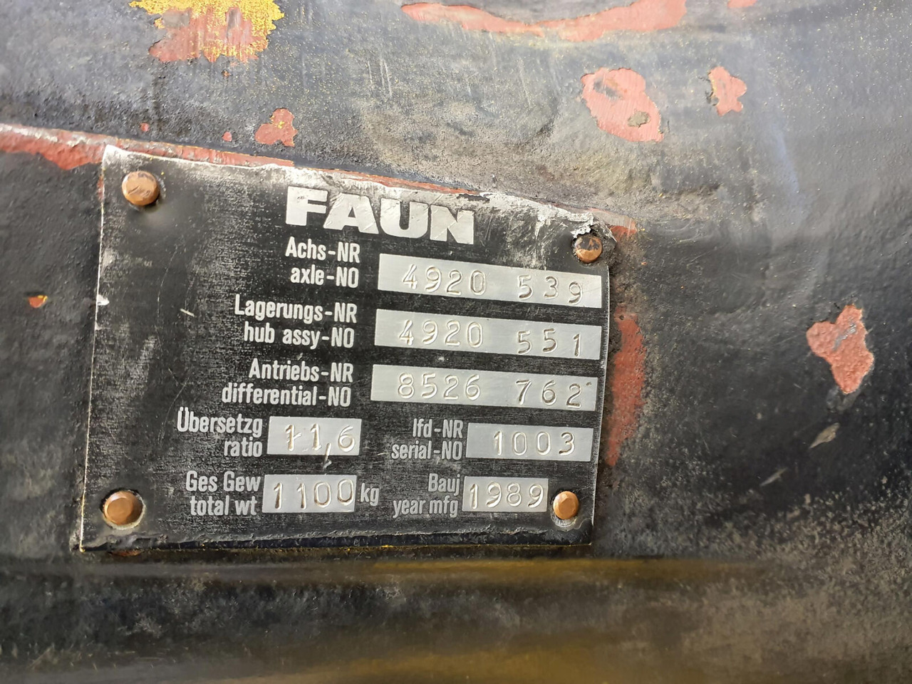 FAUN RTF 30 end differential 13x29 - Diferencialas - Autokranas: foto 4 FAUN RTF 30 end differential 13x29 - Diferencialas - Autokranas: foto 4