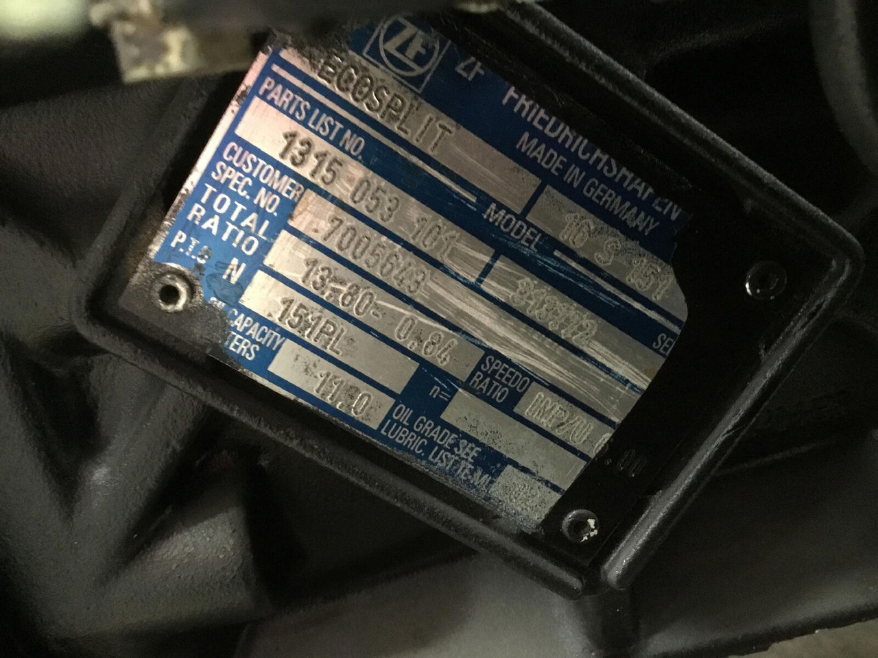 ZF ATF 60-4 gearbox EcoSplit 16-S-151 - Pavarų dėžė - Autokranas: foto 5 ZF ATF 60-4 gearbox EcoSplit 16-S-151 - Pavarų dėžė - Autokranas: foto 5
