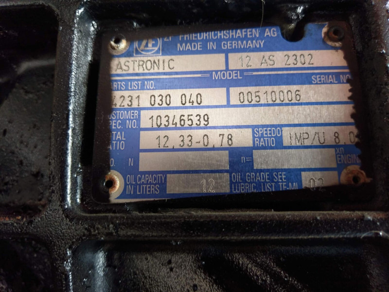 ZF LTM 1055-3.2 gearbox Astronic 12 AS 2302 - Pavarų dėžė - Kranas: foto 5 ZF LTM 1055-3.2 gearbox Astronic 12 AS 2302 - Pavarų dėžė - Kranas: foto 5