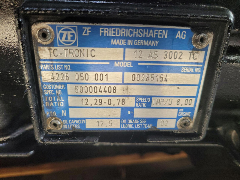 ZF LTM 1250-6.1 gearbox TC tronic 12 AS 3002 TC - Pavarų dėžė - Kranas: foto 5 ZF LTM 1250-6.1 gearbox TC tronic 12 AS 3002 TC - Pavarų dėžė - Kranas: foto 5