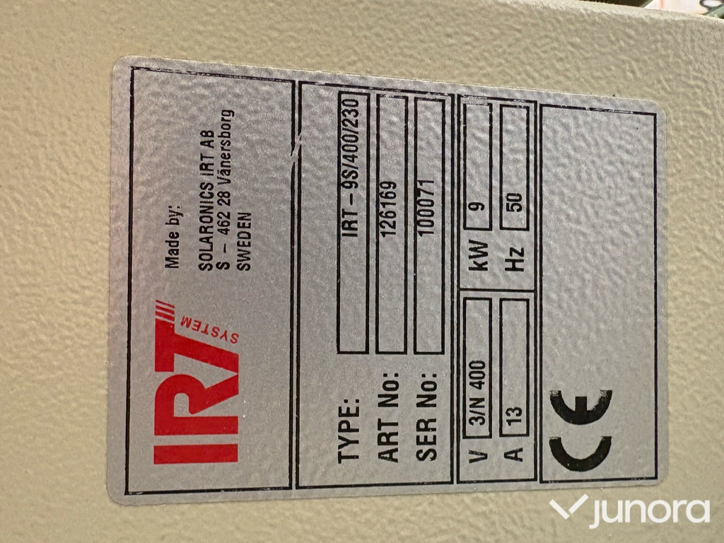 Infraröd värmekälla - IRT-9S/400/230 - Pramoninė įranga: foto 4 Infraröd värmekälla - IRT-9S/400/230 - Pramoninė įranga: foto 4