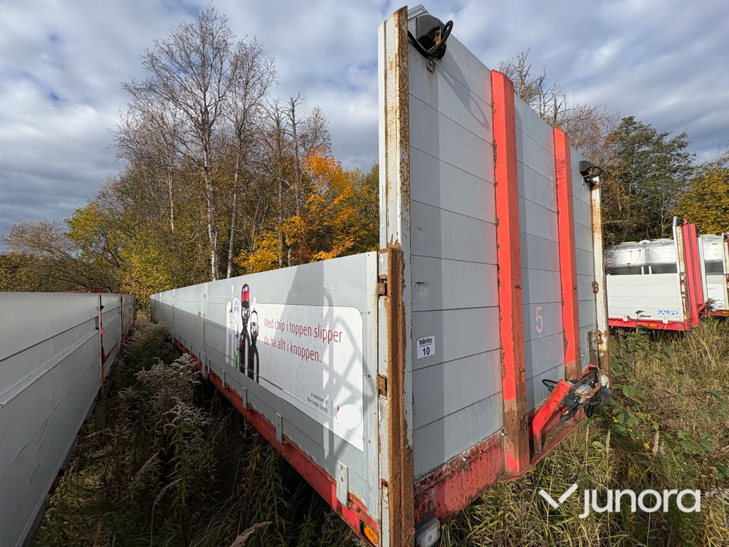 Släp - Kaupe, 2 LLP, 12.5 meter - Platforminė/ Bortinė puspriekabė: foto 1 Släp - Kaupe, 2 LLP, 12.5 meter - Platforminė/ Bortinė puspriekabė: foto 1