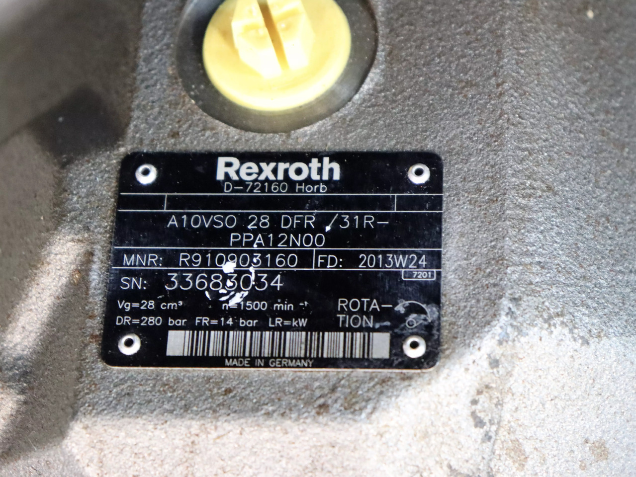 REXROTH A10VSO28DFR/31R-PPA12N00 - Hidraulinis siurblys - Krovimo technika: foto 4 REXROTH A10VSO28DFR/31R-PPA12N00 - Hidraulinis siurblys - Krovimo technika: foto 4