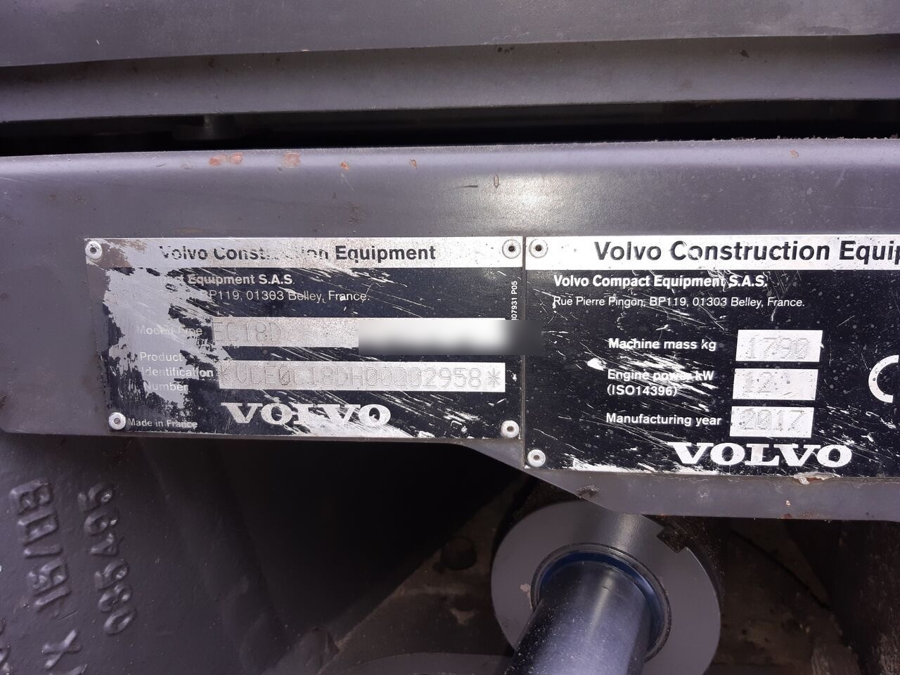 Mini ekskavatorius Volvo EC18D: foto 16 Mini ekskavatorius Volvo EC18D: foto 16