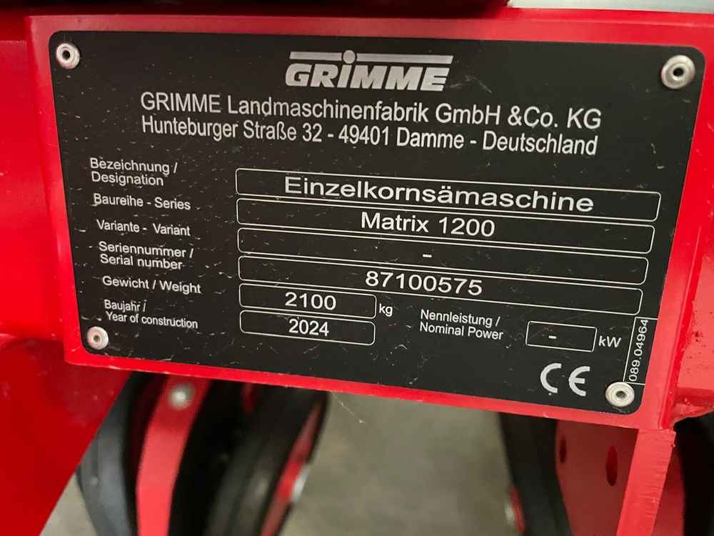 Grimme MATRIX 1200 - Sėjamoji: foto 2 Grimme MATRIX 1200 - Sėjamoji: foto 2