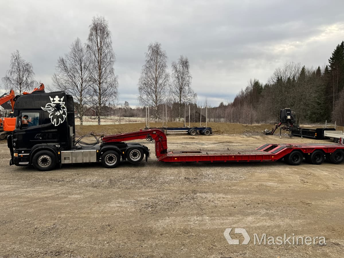 Scania R 620, Hafo H35 Plsbo Lastbil Scania R 620 med maskintrailer - Vilkikas, Autovežis puspriekabė: foto 2 Scania R 620, Hafo H35 Plsbo Lastbil Scania R 620 med maskintrailer - Vilkikas, Autovežis puspriekabė: foto 2