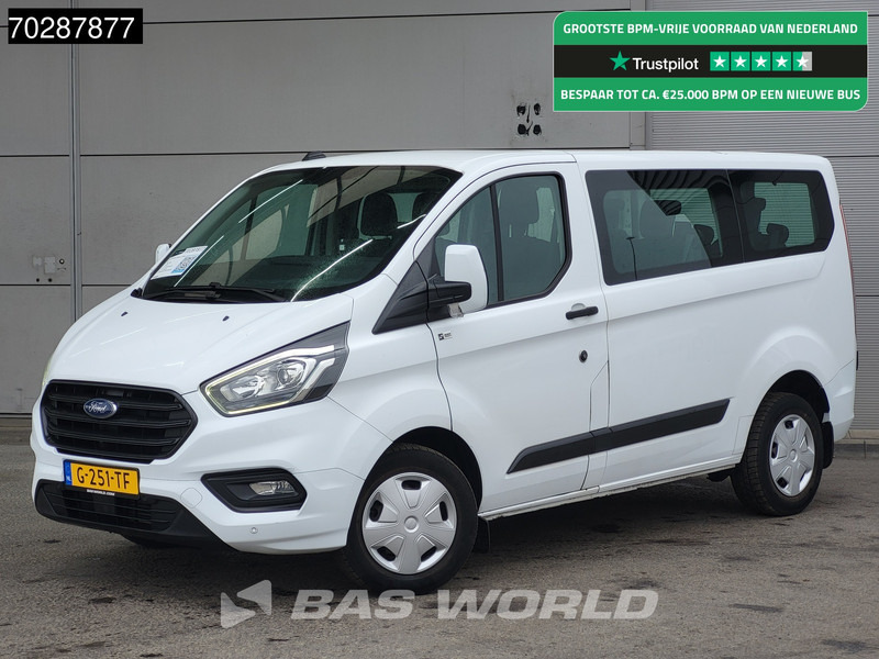 Mikroautobusas, Keleivinis furgonas Ford Transit Custom 105pk Personenvervoer Incl.BPM/Ex. BTW 9-Persoons Airco Cruise LED Parkeersensoren Taxi Passenger Transport Kombi Tourer Euro6 L: foto 1