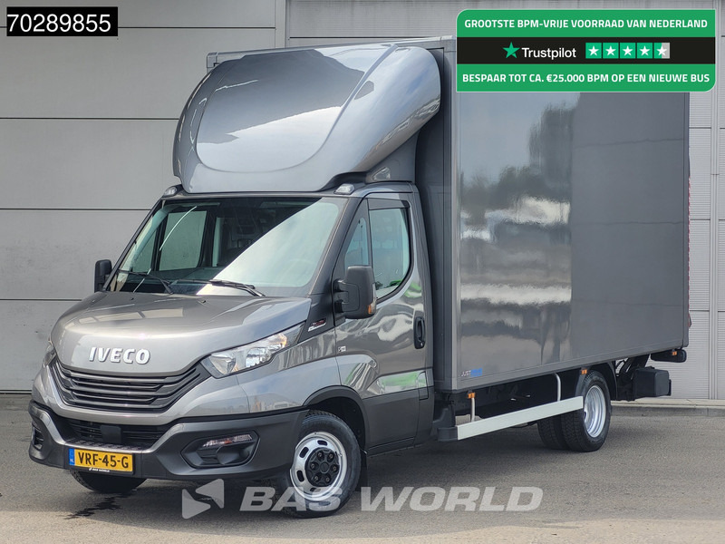 Furgonas su krovinių dėže Iveco Daily 35C18 3.0L 180PK Automaat Bakwagen Dhollandia Laadklep Lat om Lat Zijdeur Navi Camera Airco Cruise Koffer Meubelbak 22m3 Airco C: foto 1