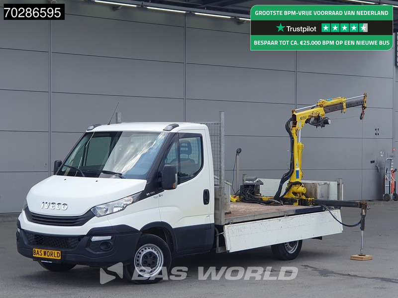 Iveco Daily 35S14 Open Laadbak Kraanwagen Hyva HA15 Euro6 3,5t Trekhaak Crane Kranwagen Pritsche Pickup Open Box Trekhaak - Bortinis automobilis: foto 1 Iveco Daily 35S14 Open Laadbak Kraanwagen Hyva HA15 Euro6 3,5t Trekhaak Crane Kranwagen Pritsche Pickup Open Box Trekhaak - Bortinis automobilis: foto 1