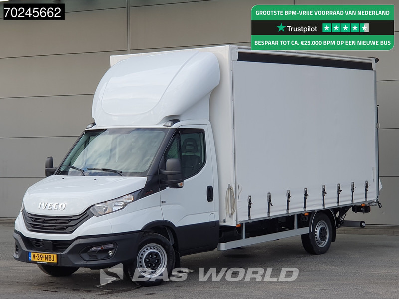 Iveco Daily 35S18 3.0L Laadklep 180PK Schuifzeilen Airco Cruise Bakwagen Euro6 Meubelbak Zeilenwagen Schuifzeil Plane 22m3 Airco Cruise cont - Tentinis mikroautobusas: foto 1 Iveco Daily 35S18 3.0L Laadklep 180PK Schuifzeilen Airco Cruise Bakwagen Euro6 Meubelbak Zeilenwagen Schuifzeil Plane 22m3 Airco Cruise cont - Tentinis mikroautobusas: foto 1
