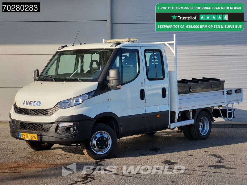 Iveco Daily 50C17 3,0L Automaat HIAB 017T-2 DC Open laadbak Kraan Dubbellucht Airco Euro6 Pickup Crane Kraanwagen Pritsche Airco Dubbel cabi - Bortinis automobilis: foto 1 Iveco Daily 50C17 3,0L Automaat HIAB 017T-2 DC Open laadbak Kraan Dubbellucht Airco Euro6 Pickup Crane Kraanwagen Pritsche Airco Dubbel cabi - Bortinis automobilis: foto 1