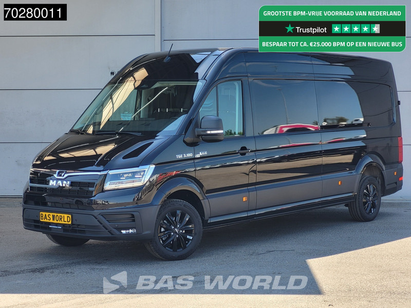 MAN TGE 3.180 4x4 Automaat 2025 Facelift L4H3 LED ACC Navi Airco Cruise Camera Parkeersensoren L3H2 Allrad 4WD 15m3 Airco - Krovininis mikroautobusas: foto 1 MAN TGE 3.180 4x4 Automaat 2025 Facelift L4H3 LED ACC Navi Airco Cruise Camera Parkeersensoren L3H2 Allrad 4WD 15m3 Airco - Krovininis mikroautobusas: foto 1