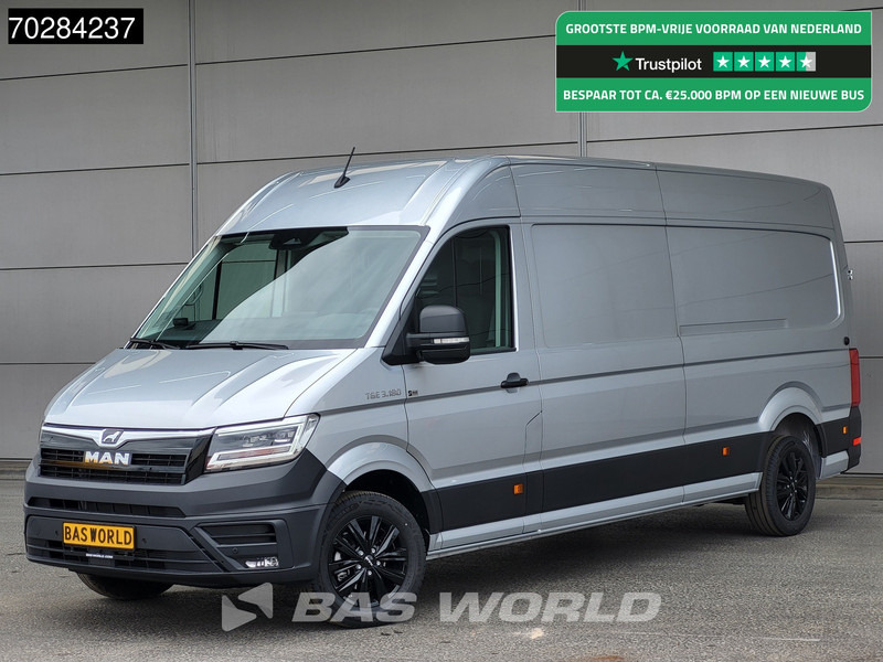 MAN TGE 3.180 Automaat 2025 Facelift L4H3 Trekhaak LED ACC Navi Airco Camera Parkeersensoren Euro6 L3H2 15m3 Airco Trekhaak - Krovininis mikroautobusas: foto 1 MAN TGE 3.180 Automaat 2025 Facelift L4H3 Trekhaak LED ACC Navi Airco Camera Parkeersensoren Euro6 L3H2 15m3 Airco Trekhaak - Krovininis mikroautobusas: foto 1