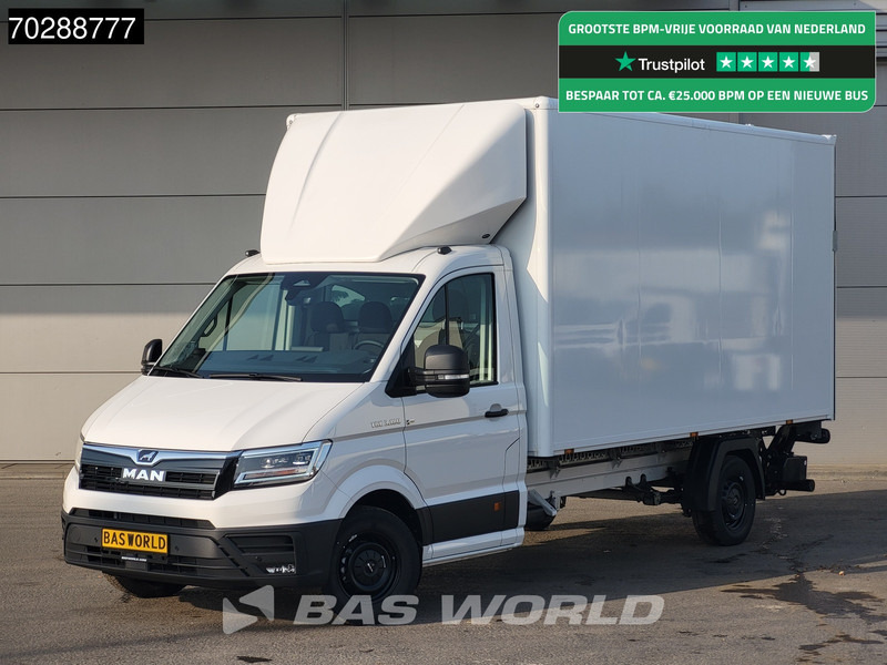 MAN TGE 3.180 Automaat Laadklep Bakwagen 2025 Facelift Navi LED Airco Cruise Euro6 Meubelbak Koffer 21m3 Airco Cruise control - Furgonas su krovinių dėže: foto 1 MAN TGE 3.180 Automaat Laadklep Bakwagen 2025 Facelift Navi LED Airco Cruise Euro6 Meubelbak Koffer 21m3 Airco Cruise control - Furgonas su krovinių dėže: foto 1
