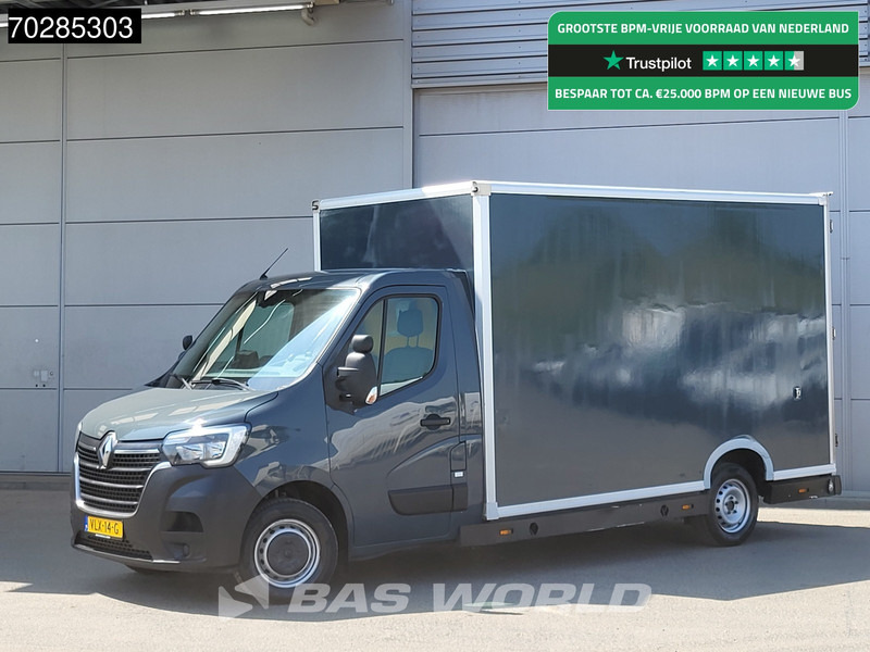 Furgonas su krovinių dėže Renault Master 150PK Bakwagen Airco Cruise Luchtvering Meubelbak Plancher Verkoopwagen Foodtruck Paardenwagen 18m3 Airco Cruise control: foto 1