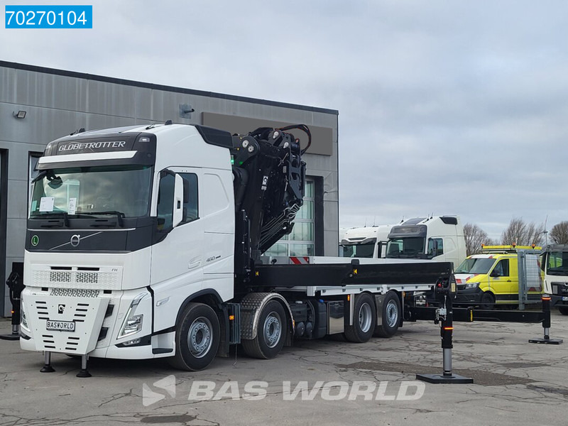 Nauja Platforminis/ Bortinis sunkvežimis, Sunkvežimis su kranu Volvo FH 460 8X2 Effer 1000 9S + 6S Kran + Fly-Jib Liftachse VEB+ Euro 6: foto 11