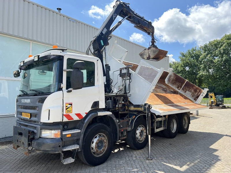 Scania P 400 8X4 KIPPER 2010 + HIAB Crane EURO 5 - Savivartis sunkvežimis, Sunkvežimis su kranu: foto 4 Scania P 400 8X4 KIPPER 2010 + HIAB Crane EURO 5 - Savivartis sunkvežimis, Sunkvežimis su kranu: foto 4