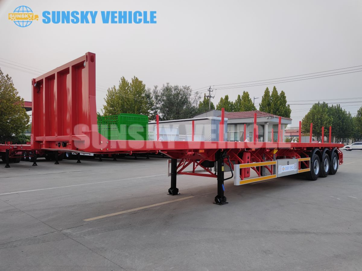 SUNSKY 3-axle Flat Deck Trailer - Platforminė/ Bortinė puspriekabė: foto 1 SUNSKY 3-axle Flat Deck Trailer - Platforminė/ Bortinė puspriekabė: foto 1
